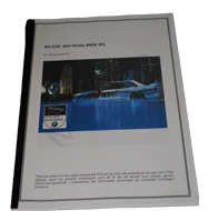Skriften "M3 E30, den första BMW M3."